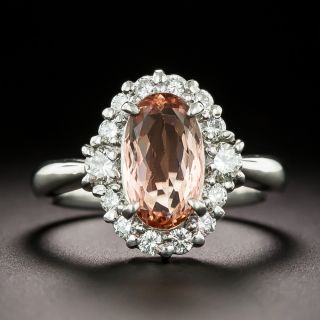 Estate Imperial Topaz and Diamond Ring - 2