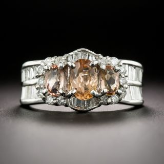 Estate Imperial Topaz and Diamond Ring - 2