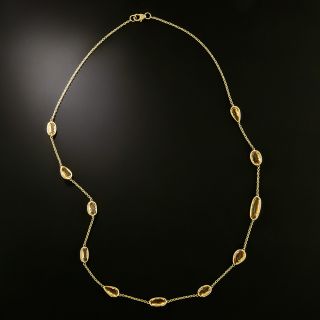 Estate Imperial Topaz Station Necklace - 2