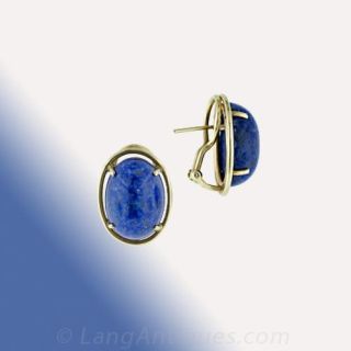 Estate Lapis Lazuli Earrings