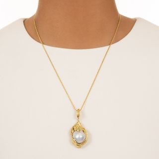 Estate Large Baroque South Sea Pearl Necklace