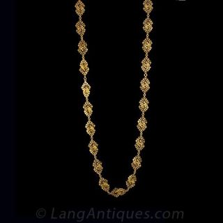 Estate Long Gold Necklace