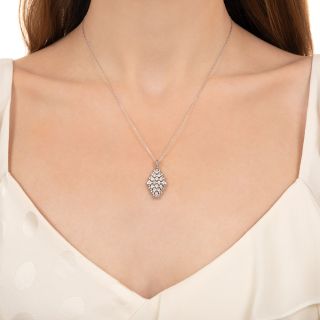 Estate Lozenge-Shaped Diamond Pendant 