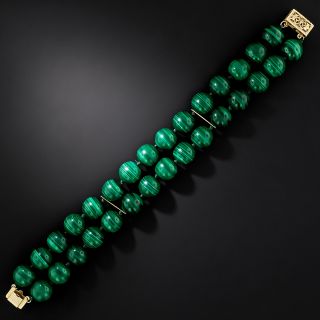 Estate Malachite Double-Strand Bracelet - 2
