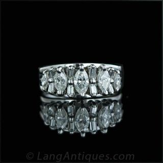 Estate-Marquise-and-Baguette-Diamond-Ring-Main-View