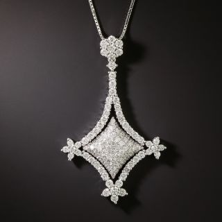 Estate Micro-Pavé Diamond Pendant - 2