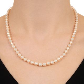 Estate Mikimoto Graduated Cultured Pearl Strand