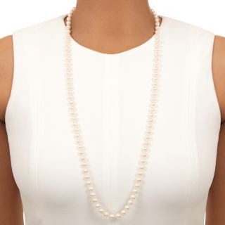 Estate Mikimoto Opera Length (32-Inch) Cultured Pearl Strand - GIA