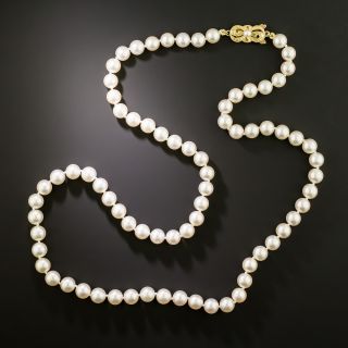 Estate Mikimoto Pearl Strand - 24 1/4 Inches - 4