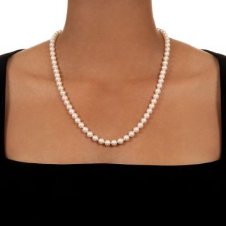 Estate Mikimoto Pearl Strand - 24 1/4 Inches