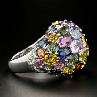 Estate Multi-Colored Sapphire Dome Ring