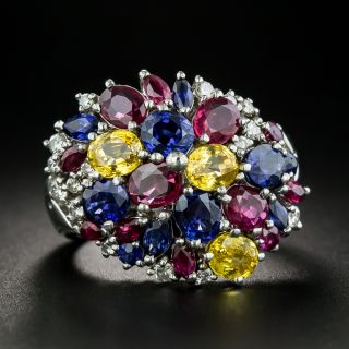 Estate Multi-Gem and Diamond Ring - 1