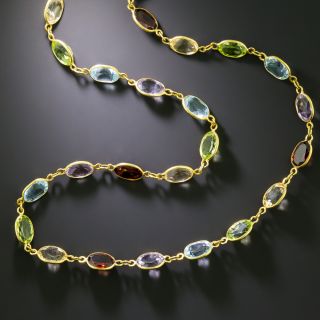 Estate Multi-Gem Necklace - 2