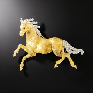 Estate Mustang Brooch by Louis Franklin Co. - 2