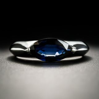 Estate No-Heat 1.86 Carat Marquise Sapphire Ring - 2