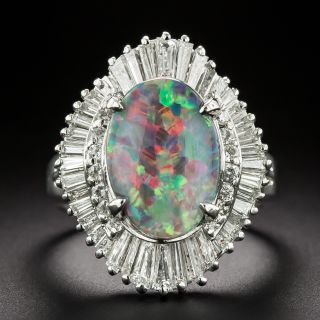 Estate Opal And Diamond Ballerina Ring - 2