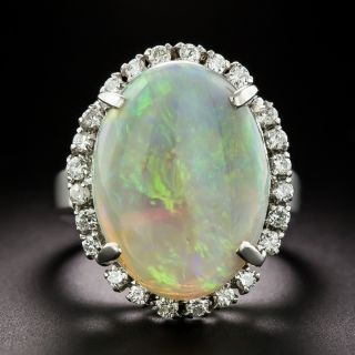 Estate Opal and Diamond Cocktail Ring - 3