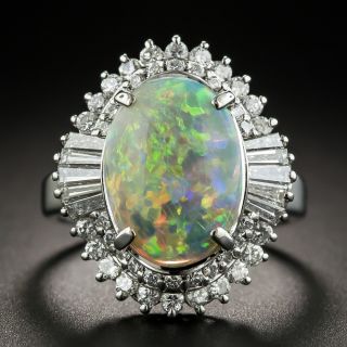 Estate Opal and Diamond Cocktail Ring - 1