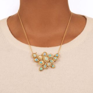 Estate Opal Cluster Brooch/Pendant