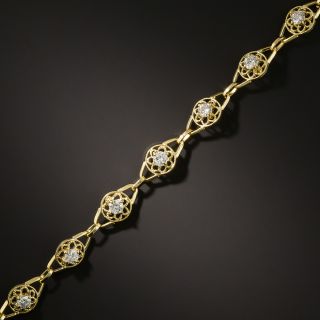 Estate Openwork Diamond Bracelet - 3