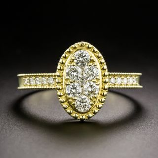 Estate Oval Diamond Cluster Ring - 2