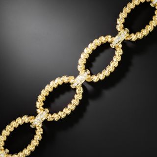 Estate Oval Link Diamond Bracelet - 3