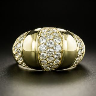 Estate Pavé Diamond Bombé Ring - 2