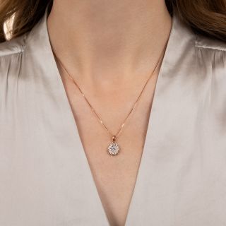 Estate Pave Diamond Circle Pendant