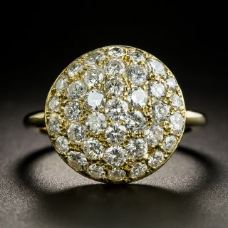 Estate Pave Diamond Dome Ring - 2