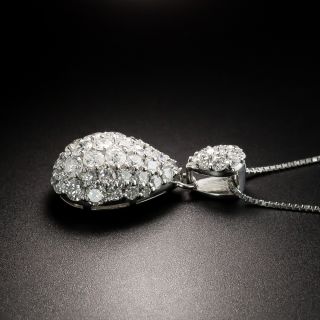 Estate Pavé Diamond Drop Necklace