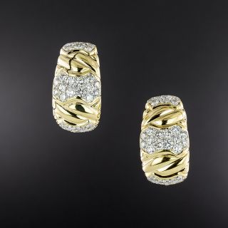 Estate Pavé Diamond Earrings - 2