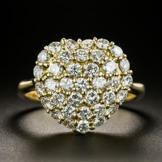 Estate Pavé Diamond Heart Ring - 3