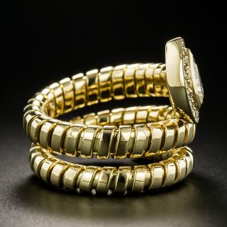 Estate Pear-Shaped Diamond Snake Ring