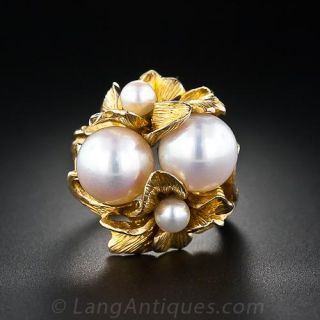 Estate Pearl Cocktail Ring