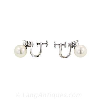 Estate Pearl Earrings