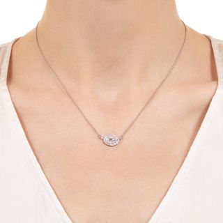 Estate Pink Diamond Cluster Pendant