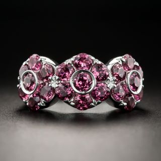 Estate Pink Tourmaline Flower Cluster Ring - 3