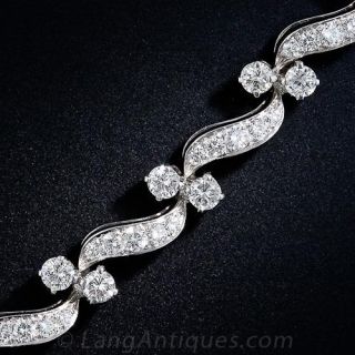 Estate Platinum and Diamond Bracelet - 2