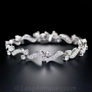 Estate Platinum and Diamond Bracelet