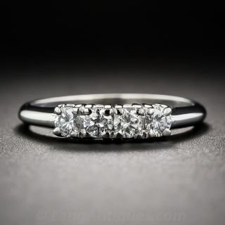 Estate Platinum and Diamond Wedding Band