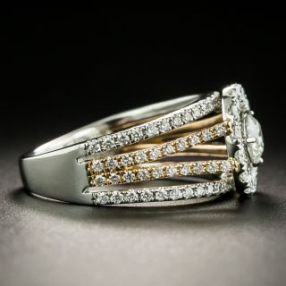 Estate Platinum and Rose Gold Diamond Ring