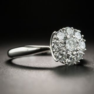 Estate Platinum Diamond Cluster Ring