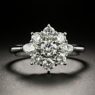 Estate Platinum Diamond Cluster Ring - 3