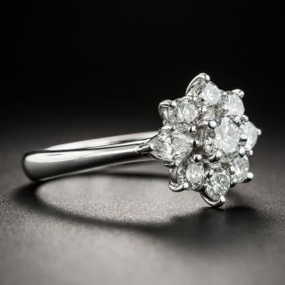 Estate Platinum Diamond Cluster Ring