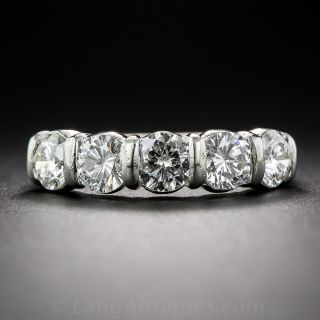 Estate Platinum Diamond Wedding Band