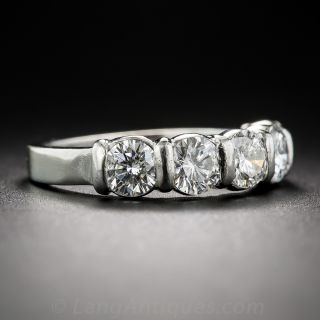 Estate Platinum Diamond Wedding Band