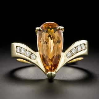 Estate Precious Topaz and Diamond Ring - 6