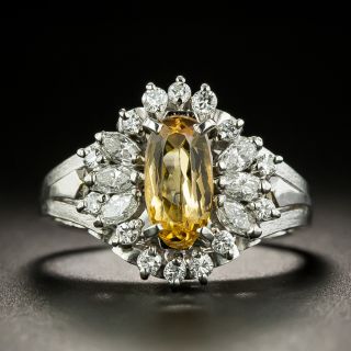 Estate Precious Topaz and Diamond Ring - 1