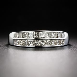Estate Princess-Cut Diamond Double Row Band  - 1