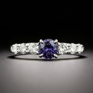 Estate Purple Sapphire and Diamond Ring - 2